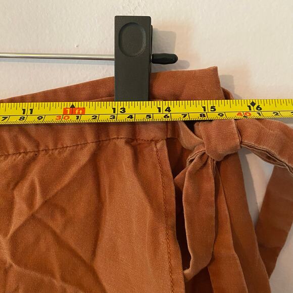 Toad & Co Women's size Small Brown Mini Wrap Skirt Tencel Lightweight Casual - Picture 7 of 9